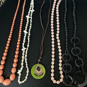 #30 variety material necklaces bundle